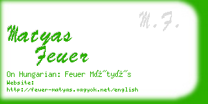 matyas feuer business card